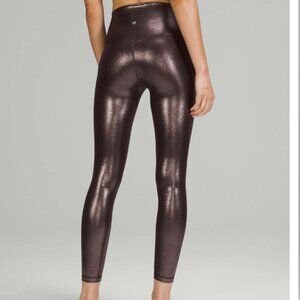 Lululemon Align High-Rise Pant 25" *Shine Radiate Foil Print French Press Sz 12